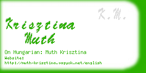 krisztina muth business card